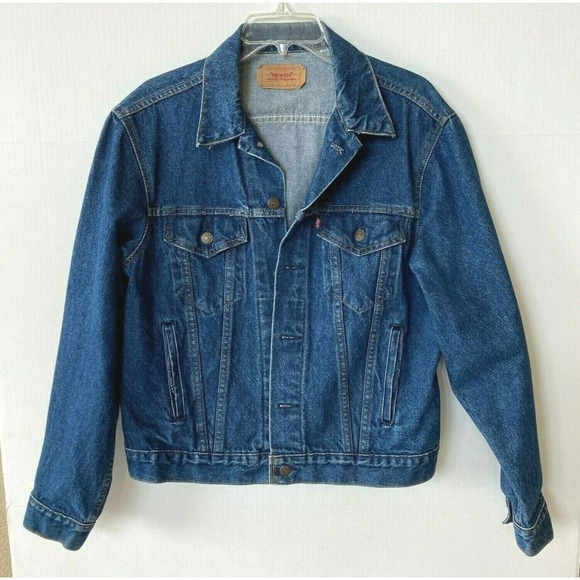 Vtg LEVI'S Trucker Denim Jacket Sz 44 Blue 70506-0216 USA Red Tab Excellent - Picture 2 of 9